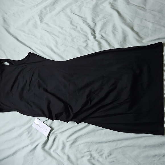 NWT Black Sleeveless Dress With Rouching Detail, Size M - Picture 8 of 9